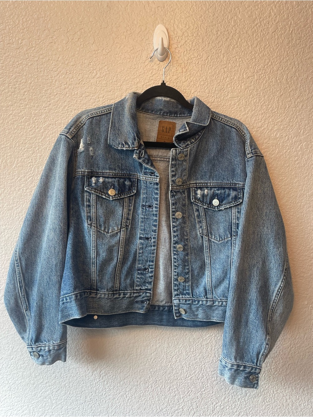 GAP Denim Oversized Jean Jacket Dolman Icon Med Indigo Sz Med 100% cotton NWOT